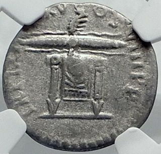 Titus Ancient 80ad Silver Roman Coin For Mt Vesuvius Pompeii Ngc I81730