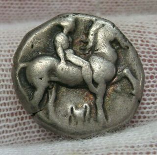 Ancient Greece: Tarentum 400 - 300 Bc Silver Didrachm.  Taras On Dolphin & Rider.