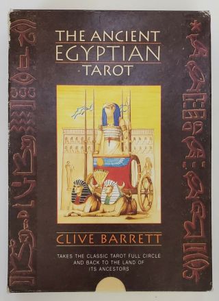 The Ancient Egyptian Tarot Box Set By Clive Barrett (1994,  Deck And Paperback)
