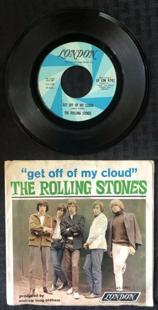 The Rolling Stones Get Off My Cloud 45 Rpm,  Pic Sleeve 1965 London 45 - 9792 - Nm