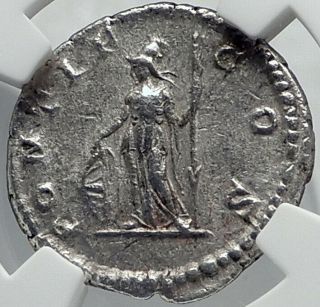 GETA Authentic Ancient 202AD Rome Silver Roman Coin MINERVA NGC i82224 2