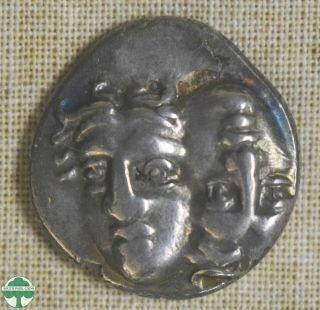 Sinope 410bc Ancient Greece Silver Coin Nymph Head,  Dolphin Eagle Reverse - Ch Xf