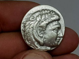 Museum Quality Rare Ancient Greek Silver Didrachm Coin Alexander 6,  9 Gr 25 Mm