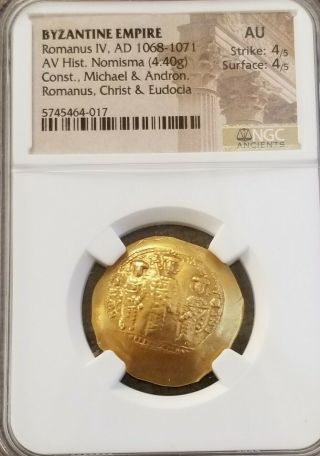 Byzantine Empire Romanus Iv Michael & Andronicus Ngc Au 4/4 Ancient Coin