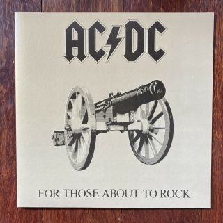 Ac/dc For Those About To Rock Vinyl Glue Has Come Softened On Join As Per Photo