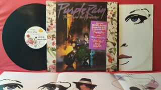Prince " Purple Rain " 1984,  Shrink,  Hype Sticker,  Poster,  Strong Exc