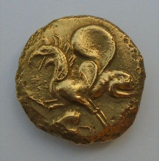Abdera Thrace Electrum Tetradrachm Gold Ancient Greek Coin Griffin