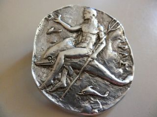 Ilias Lalaounis Sterling Silver 925 Brooch - Pendant Poseidon Ancient Greek Rare