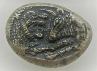 Ancient Greek Ar Silver Full Stater Coin Kings Of Lydia Kriosos 8.  19g