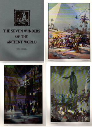 Roy Krenkel Seven Wonders Of The Ancient World Portfolio 560/1000