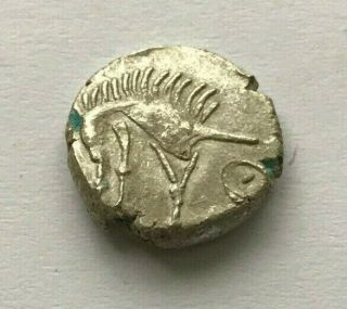 Ancient Celtic Corieltauvi Silver Ar Unit 1st Century Bc - E447