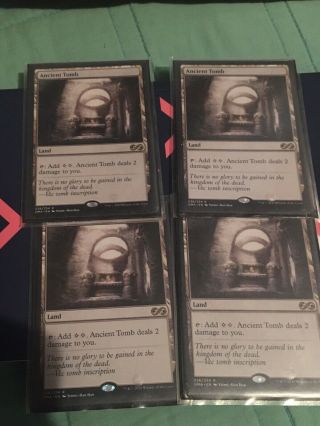 4x Ancient Tomb Mtg Ultimate Masters Nm