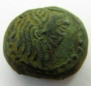 Ancient Celtic Bituriges Bronze Coin Circa 100 Bc (956)