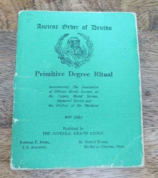 1967 Ancient Order Of Druids Primitive Degree Ritual Book (15)