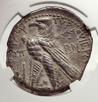 TYRE SHEKEL Ancient BIBLICAL Silver Jewish Temple Tax Greek Coin NGC i71326 2
