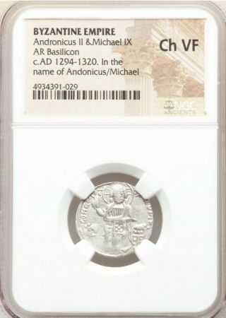 Byzantine Empire Andronicus Ii & Michael Ix Ngc Ch Vf Ancient Silver Coin