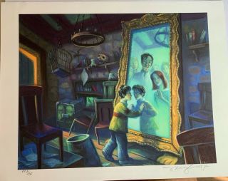 Harry Potter Giclee The Mirror Of Erised Pp2/25 Signed Mary Grandpre 