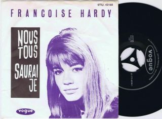Francoise Hardy Nous Tous Danish 45ps 1964 Vogue 7 "