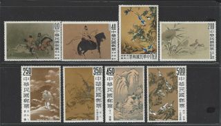 Taiwan Stamps 1960 And 1966 Ancient Chinese Painting 2 Sets Of 4,  Mnh