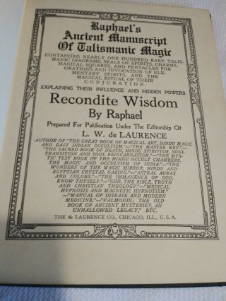 Raphael ' s Ancient Manuscript of Talismanic Magic 3