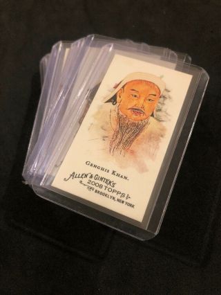 (13/20) 2008 Topps Allen Ginter Mini Ancient Icons Near Set 1:48 Packs Genghis