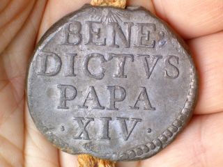 Vatican Ancient Pope Benedict Xiv 1740 - 1758 A.  D.  Lead Seal Bulla Siegel