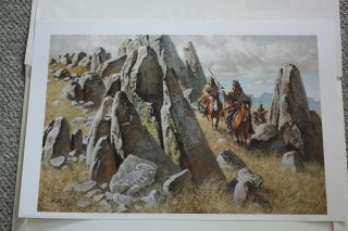 Frank Mccarthy " Where Ancient Ones Had Hunted " Signed And Numbered Print