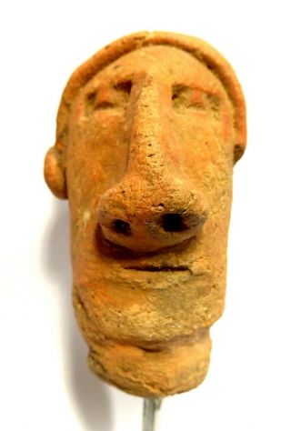 Rare Tete Pre - Colombienne Maya - 550/800 Ad - Ancient Precolumbian Mayan Head
