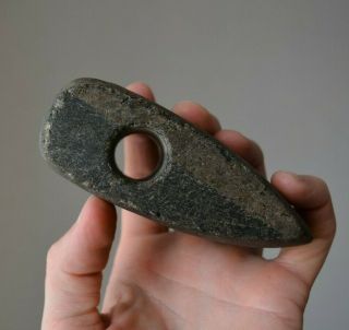 Ancient 100 Authentic Neolithic Stone Age Boat Shaped Axe Hammer 3