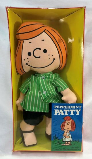 Peanuts Peppermint Patty Rag Doll Large 14 " Rare Ideal Mib 1970 