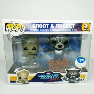 Funko Pop Groot & Rocket – Guardians Of The Galaxy Vol.  2 Fye Exclusive 2 Pack