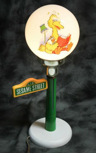 Vintage Sesame Street Muppets Big Bird Table Desk Lamp 1973 Light Great 2