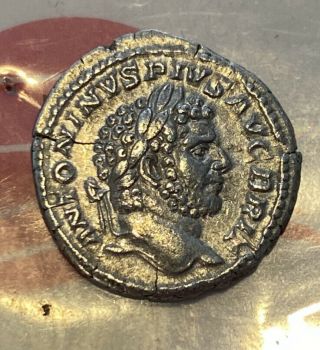 Caracalla.  Stunning Denarius Brother Of Geta.  Ancient Roman Silver Coin Nr Pz002
