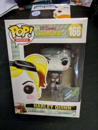 Funko Pop Dc Comics Bombshells Think Geek Exclusive Harley Quinn 166