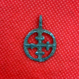 Ancient Bronze Amulet Pendant Vikings 10 - 12 Century
