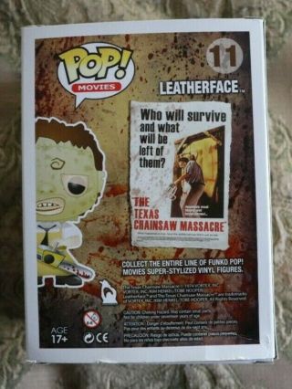 Funko Pop Movies The Texas Chainsaw Massacre LeatherFace Vinyl Figure 11 2
