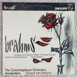 Brahms: Variations Of Haydn/van Beinum Philips Hi - Fi Stereo 835 - 013 Ay Ed1 Vg,