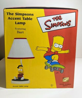 The Simpsons Vintage Accent Table Lamp Featuring Bart 2002 Cordelia Lighting