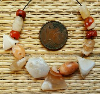 15mm Perles Ancien Afrique Ancient Mali African Neolithic Agate Carnelian Beads