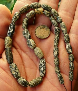 36cm Perles Ancien Collier Mali Afrique Dogon Sahara Ancient Antique Granit Bead