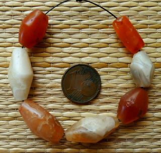 13mm Perles Ancien Afrique Ancient Mali African Neolithic Agate Carnelian Beads