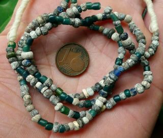 56cm Rang Perle Verre Ancien Nila Fouille Afrique Mali Ancient Glass Trade Bead