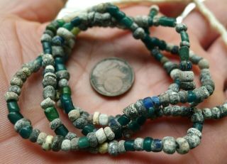 56cm Rang Perle Verre Ancien NILA Fouille Afrique Mali Ancient Glass Trade Bead 2