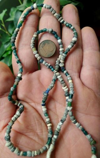 56cm Rang Perle Verre Ancien NILA Fouille Afrique Mali Ancient Glass Trade Bead 3