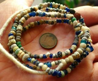 60cm Perles Verre Ancien NILA Afrique Mali Ancient Excavated Glass Trade Beads 2