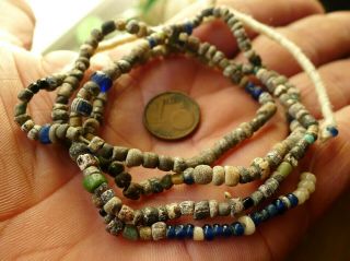 64cm Perles Verre Ancien Nila Afrique Mali Ancient Excavated Glass Trade Beads