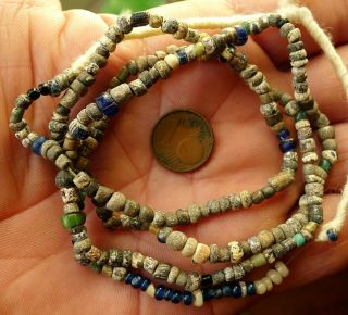 64cm Perles Verre Ancien NILA Afrique Mali Ancient Excavated Glass Trade Beads 2