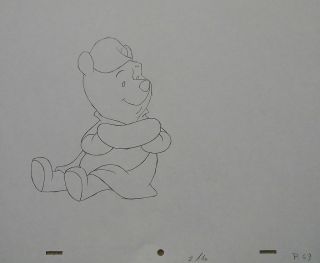Walt Disney Animation Art Cel Production Drawing Winnie The Pooh Bear Honey 21
