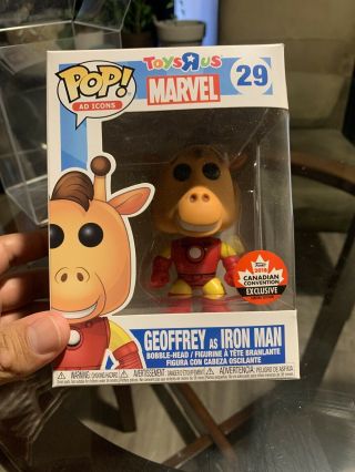 Funko Pop Ad Icons Toys R Us Geoffrey As Iron Man 29 Canadian Exclusive 2018
