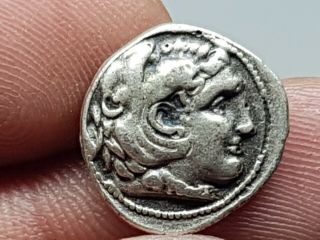 Extremely Rare Ancient Greek Silver Hemidrachm Coin Of Alexander 1,  7 Gr 15 Mm